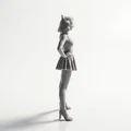 Mô hình nhân vật nữ tóc vàng (Blonde Lady Figurine) - File in 3D - Thumbnail 3