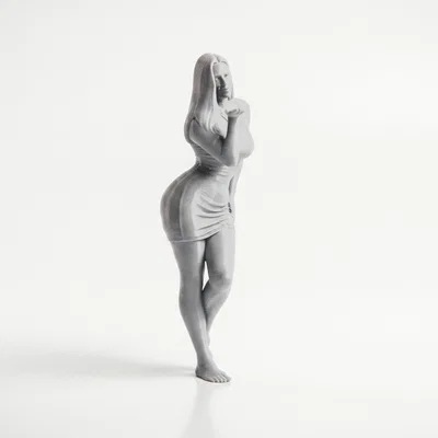 Mô hình 3D tượng nữ thổi nụ hôn (Blowing Kisses Female Figure)