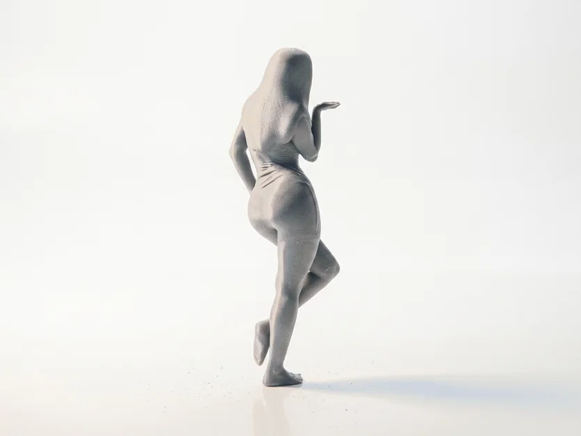 Mô hình 3D tượng nữ thổi nụ hôn (Blowing Kisses Female Figure) - Image 3