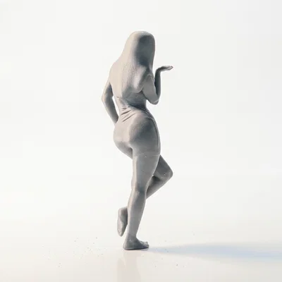 Mô hình 3D tượng nữ thổi nụ hôn (Blowing Kisses Female Figure)