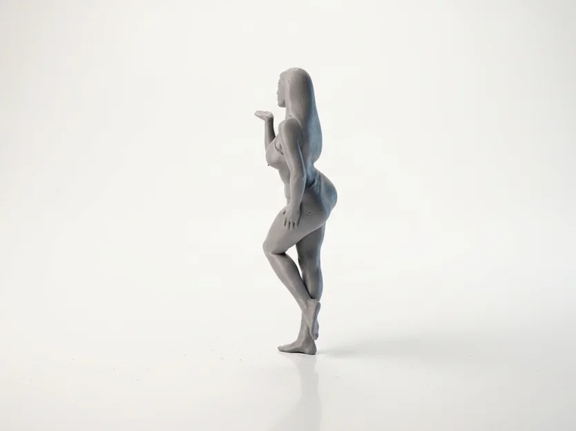 Mô hình 3D tượng nữ thổi nụ hôn (Blowing Kisses Female Figure) - Image 4
