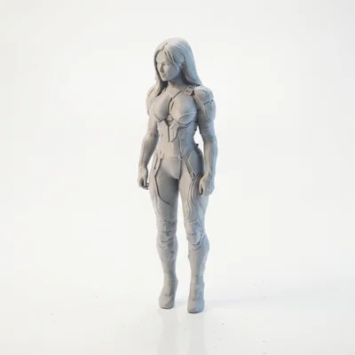 Mô hình tượng nữ Cyborg 3D Printable (Bot Lady)