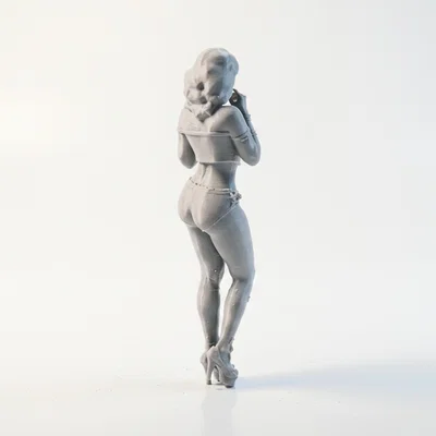 Mô hình 3D Figurine Nữ Booty Shorts Babe