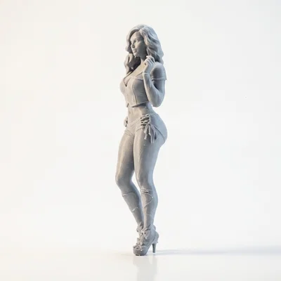 Mô hình 3D Figurine Nữ Booty Shorts Babe