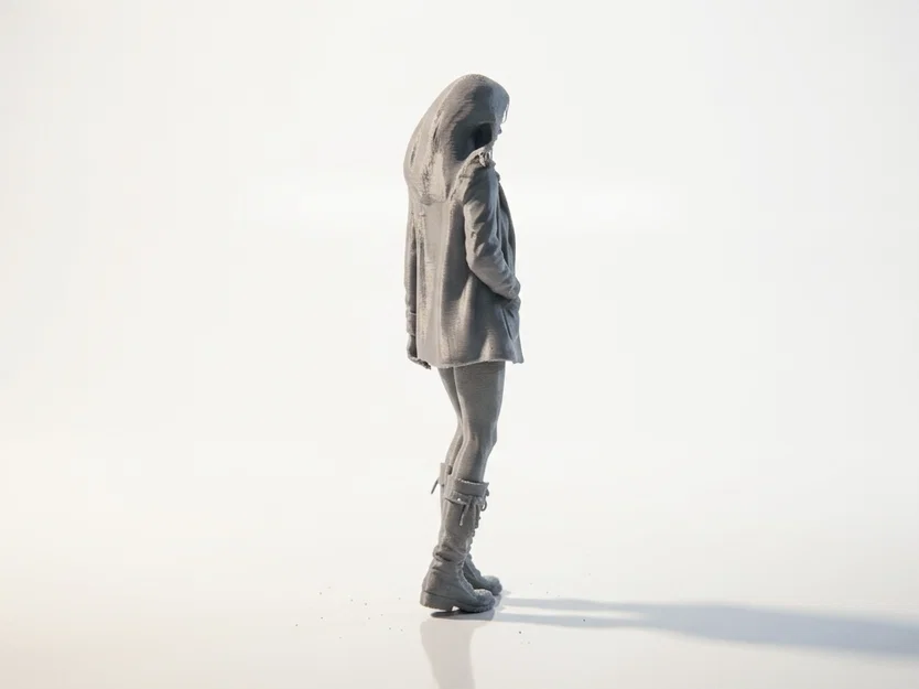 Mô hình tượng nữ trùm mũ (Hooded Figure) in 3D - Image 3