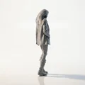 Mô hình tượng nữ trùm mũ (Hooded Figure) in 3D - Thumbnail 3