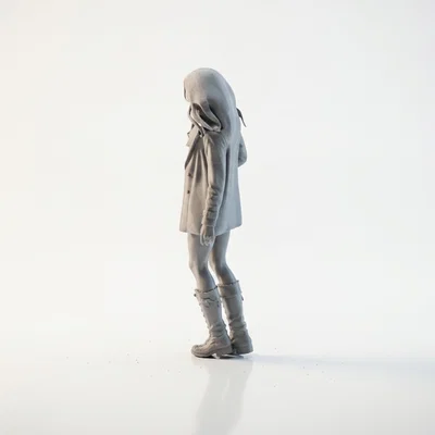 Mô hình tượng nữ trùm mũ (Hooded Figure) in 3D