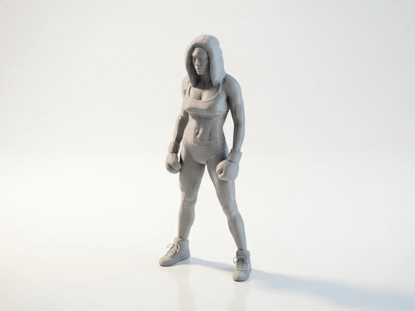 Mô hình 3D Nữ Võ Sĩ Quyền Anh Cá Tính - Image 1