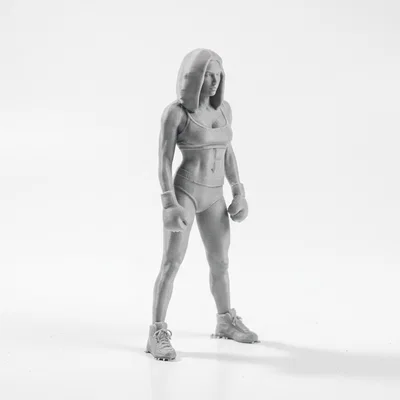 Mô hình 3D Nữ Võ Sĩ Quyền Anh Cá Tính