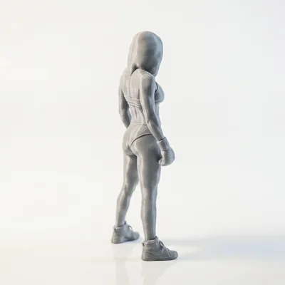 Mô hình 3D Nữ Võ Sĩ Quyền Anh Cá Tính