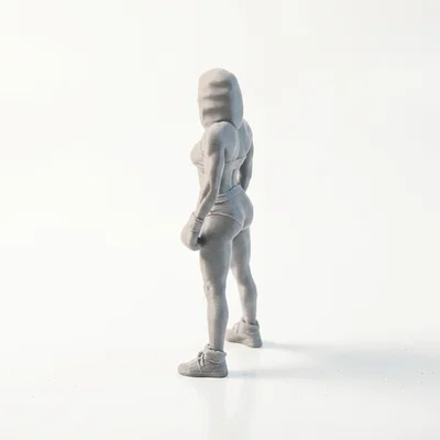 Mô hình 3D Nữ Võ Sĩ Quyền Anh Cá Tính