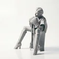 Mô hình 3D nữ võ sĩ đang ngồi (Boxer Babe) - Thumbnail 1