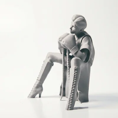 Mô hình 3D nữ võ sĩ đang ngồi (Boxer Babe)