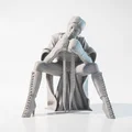 Mô hình 3D nữ võ sĩ đang ngồi (Boxer Babe) - Thumbnail 2