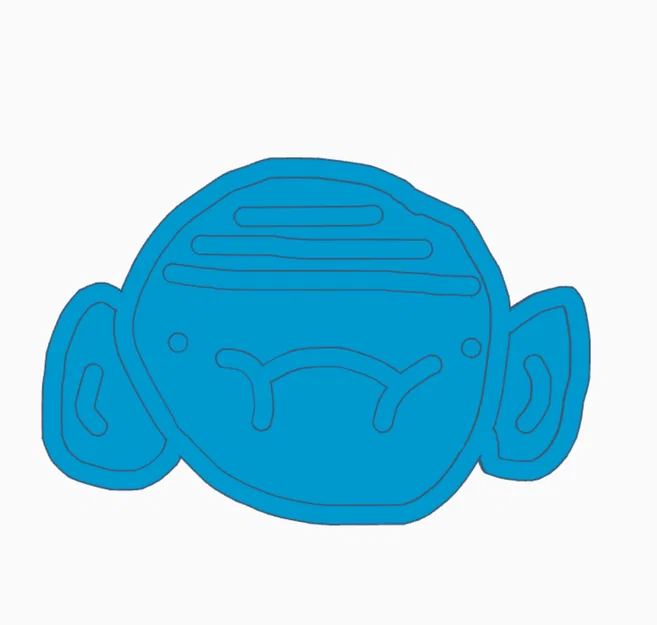 Mô hình Flat Monkey - Chú khỉ phẳng siêu dễ thương để in 3D - Image 1