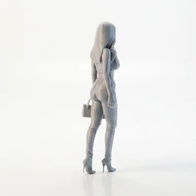 Mô hình Figurine Nữ Mặc Bra và Quần Jeans In 3D