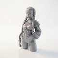 Mô hình tượng bán thân quý cô thắt bím (Braided Lady Bust) in 3D - Thumbnail 1