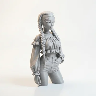 Mô hình tượng bán thân quý cô thắt bím (Braided Lady Bust) in 3D