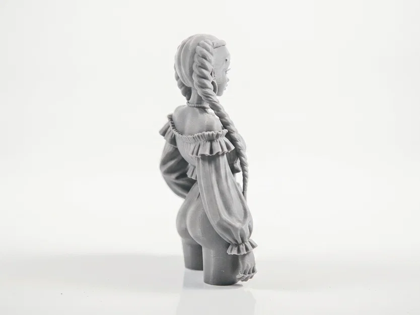 Mô hình tượng bán thân quý cô thắt bím (Braided Lady Bust) in 3D - Image 3