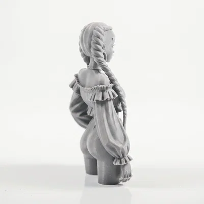 Mô hình tượng bán thân quý cô thắt bím (Braided Lady Bust) in 3D