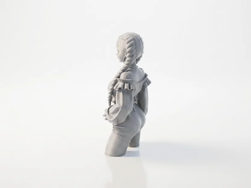 Mô hình tượng bán thân quý cô thắt bím (Braided Lady Bust) in 3D - Image 4