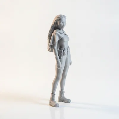 Mô hình tượng nữ tết tóc khoác áo choàng in 3D