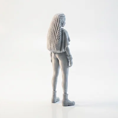 Mô hình tượng nữ tết tóc khoác áo choàng in 3D