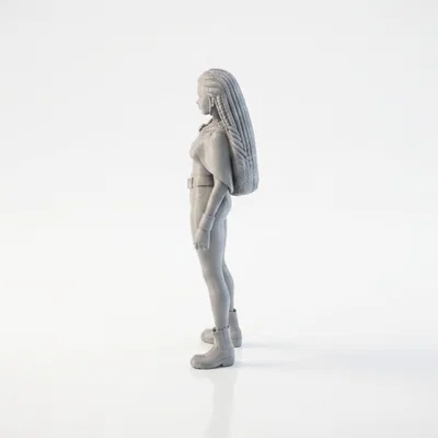 Mô hình tượng nữ tết tóc khoác áo choàng in 3D