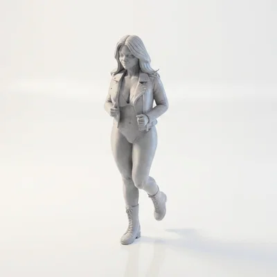 Mô hình 3D Bucket Lady - Tượng nữ giới thời thượng để bàn