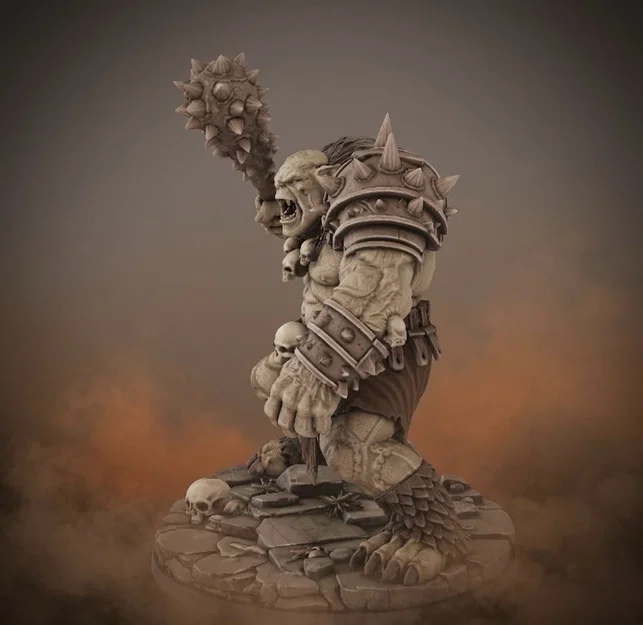 Bloodbound Realms – Orc – Skullmaw Troll (Mô hình STL Dark Fantasy in 3D) - Image 2