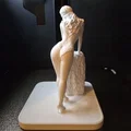 Mô hình nghệ thuật 3D: Mỹ nhân đeo mặt nạ tựa khối rơm cực đẹp - Thumbnail 3