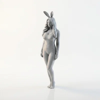 Mô hình tượng cô gái Bunny Outfit - File in 3D nghệ thuật