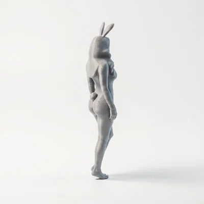 Mô hình tượng cô gái Bunny Outfit - File in 3D nghệ thuật
