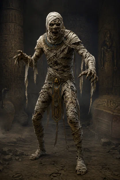 Mô hình xác ướp Mummies in 3D cho game nhập vai DnD - Image 1
