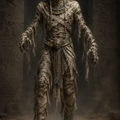 Mô hình xác ướp Mummies in 3D cho game nhập vai DnD