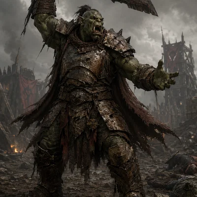 Mô hình Orc Warlord 3D: Chiến binh hung mãnh cho game DnD
