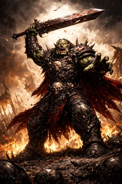Mô hình Orc Warlord 3D: Chiến binh hung mãnh cho game DnD - Image 2
