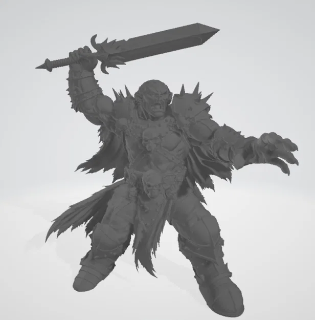 Mô hình Orc Warlord 3D: Chiến binh hung mãnh cho game DnD - Image 3