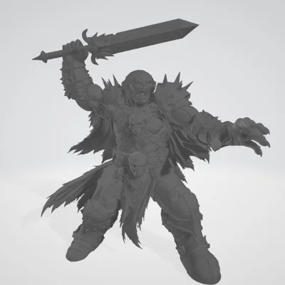 Mô hình Orc Warlord 3D: Chiến binh hung mãnh cho game DnD