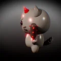 Mèo Oni Chibi cầm Kanabo | Hỗ trợ in nhiều màu (Tương thích AMS / MMU) - Thumbnail 3