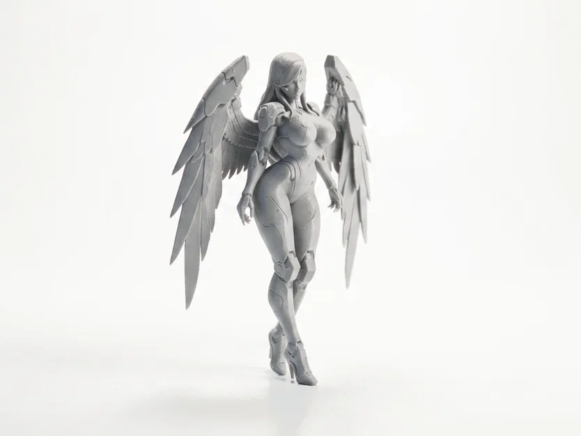 Mô hình 3D tượng Thiên thần nữ - Vật phẩm sưu tầm phong cách Fantasy - Image 1