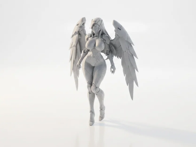 Mô hình 3D tượng Thiên thần nữ - Vật phẩm sưu tầm phong cách Fantasy - Image 2