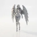 Mô hình 3D tượng Thiên thần nữ - Vật phẩm sưu tầm phong cách Fantasy - Thumbnail 2