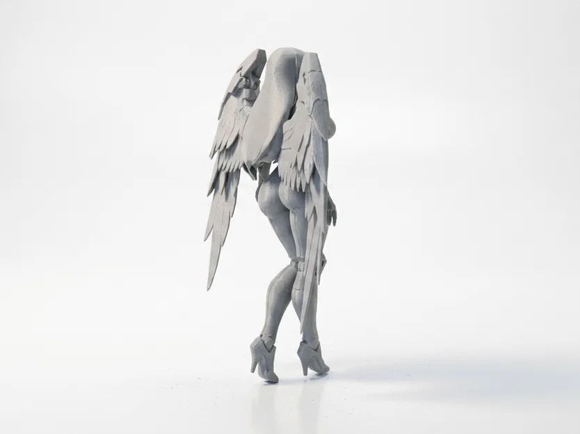 Mô hình 3D tượng Thiên thần nữ - Vật phẩm sưu tầm phong cách Fantasy - Image 3