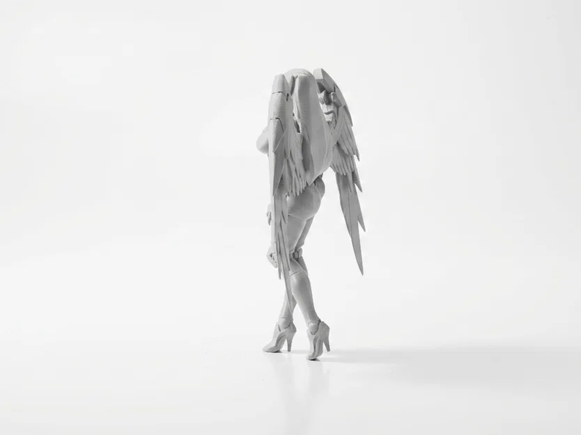 Mô hình 3D tượng Thiên thần nữ - Vật phẩm sưu tầm phong cách Fantasy - Image 4