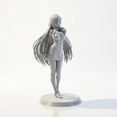 Mô hình 3D nhân vật nữ Anime dùng để in ấn