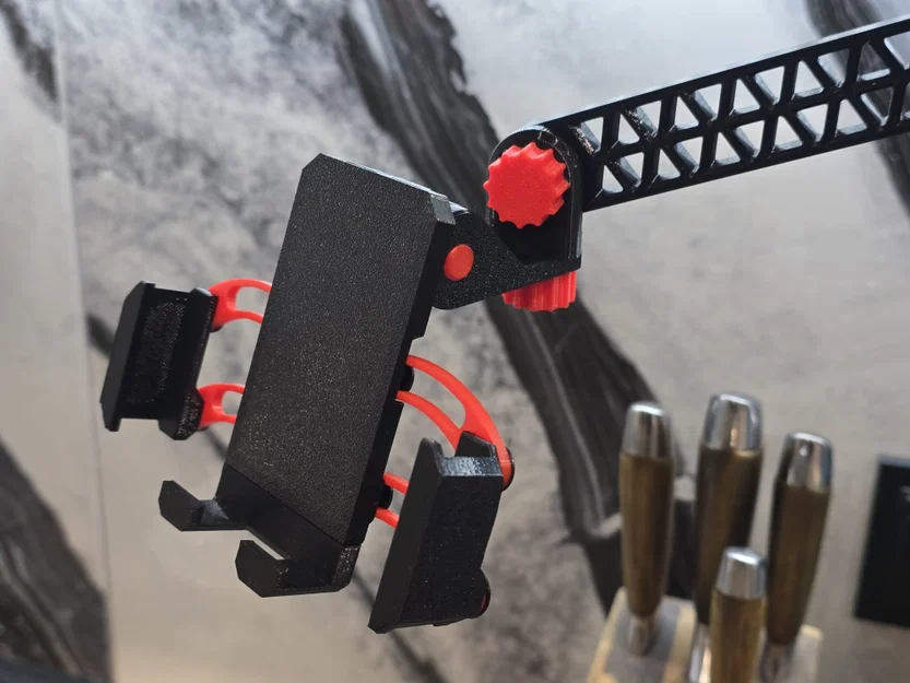 Giá đỡ điện thoại trọng lực hạng nặng & Cánh tay khớp nối modular (In 3D) - Image 11