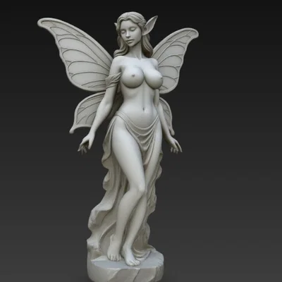 Mô hình tượng tiên nữ 3D tinh xảo để trang trí (Fairy Statue)