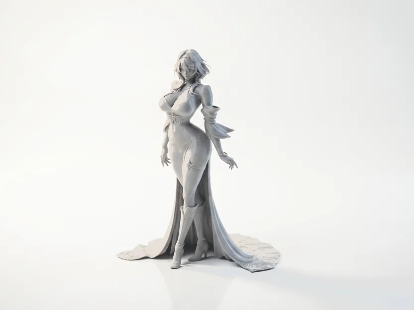 Mô hình tượng thiếu nữ Nhật Bản thanh lịch (File in 3D) - Image 1