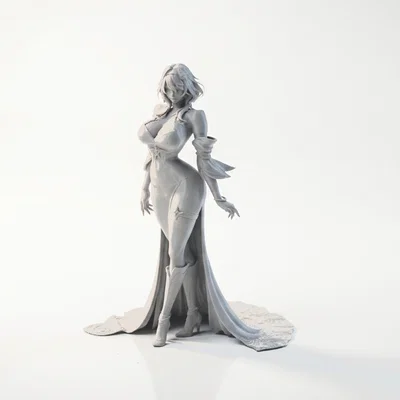 Mô hình tượng thiếu nữ Nhật Bản thanh lịch (File in 3D)